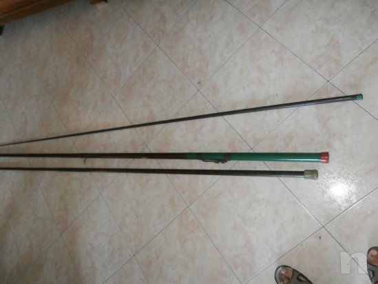 lotto 3 canne da pesca in resina foto-10245