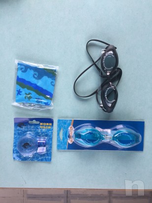 OCCHIALINO ADULTO + CUFFIA ADULTO / BAMBINO + TAPPANASO NUOVI foto-19030