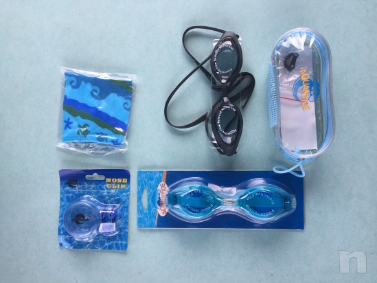 OCCHIALINO ADULTO + CUFFIA ADULTO / BAMBINO + TAPPANASO NUOVI foto-19029