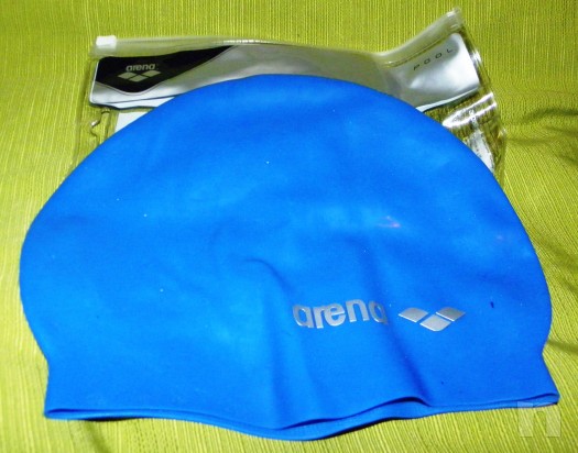 Cuffia da nuoto in silicone blu taglia M foto-11572