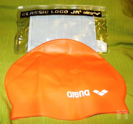Cuffia da nuoto arancione in silicone taglia M foto-11574