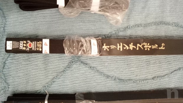 Cintura karate nera cotone foto-22184