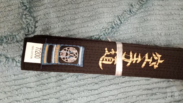 Cintura karate nera cotone foto-22186