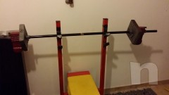 panca piana con appoggi per bilancere foto-12634