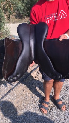 sella da salto equipe OXER 18 cuoio doppiato foto-23675