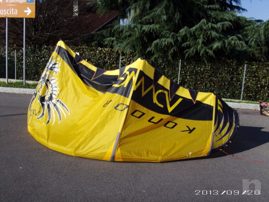 KITE COMPLETO ALA + BARRA COMPLETA DI CAVI + SACCA ZAINO foto-12728