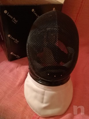Maschera Spada Leon Paul X-Change usata, chiusura velcro nuova foto-13854