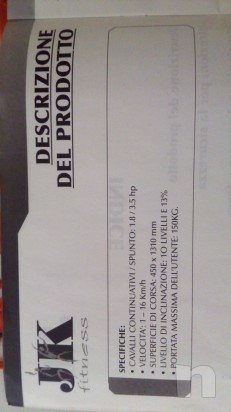 Tapis roulant JK fitness mod. 4420 foto-26751