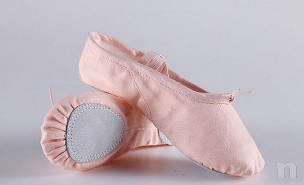 Mezza punta tela scarpette danza classica mezzapunta rosa foto-26901