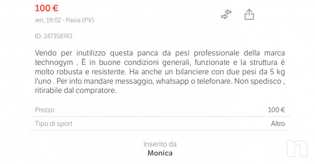 Panca da pesi  foto-27154