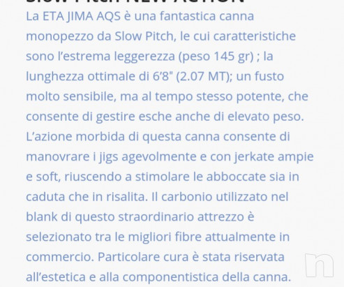 Canna da pesca slow pitc con mulinello foto-27700