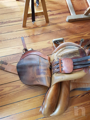 Sella inglese cuio vero Pariani fatta a mano foto-28252