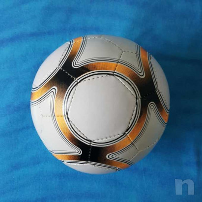 Pallone in cuoio - Biancoarancio - Nuovo foto-15441