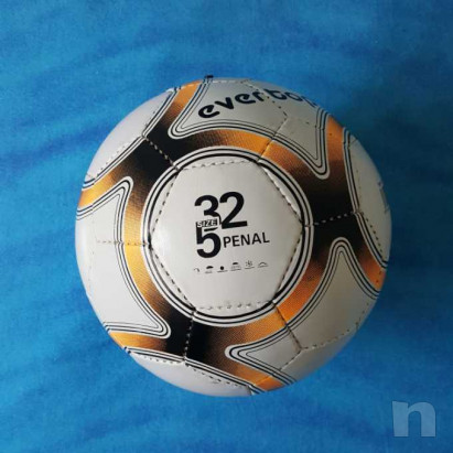 Pallone in cuoio - Biancoarancio - Nuovo foto-29205