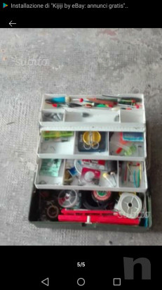 Vendo set pesca tutto in blocco.  Piu guadino e retino,portacanne foto-30049