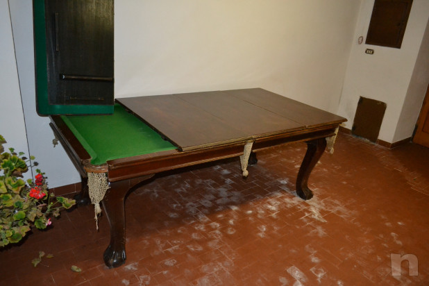 BILIARDO ANTICO IN MOGANO foto-15951