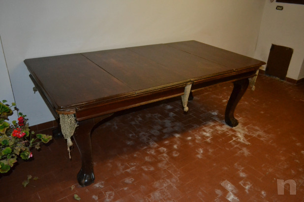 BILIARDO ANTICO IN MOGANO foto-30334