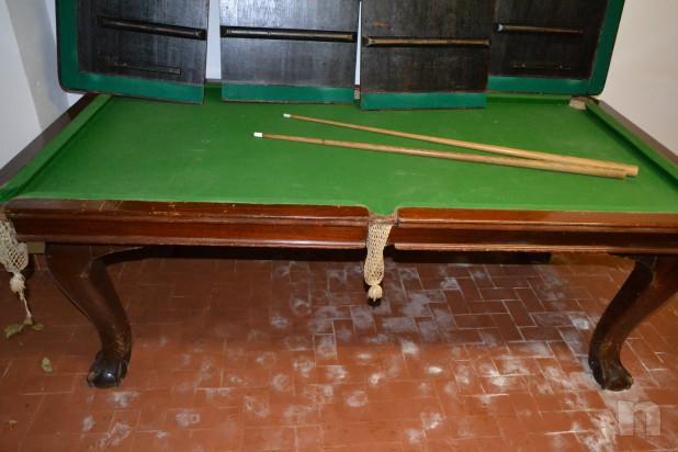 BILIARDO ANTICO IN MOGANO foto-30333