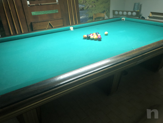 Biliardo “De Agostini” + rastrelliera e accessori foto-30388