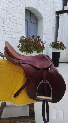 Sella per monta Inglese Hippos in cuoio anni 70/80 foto-16681