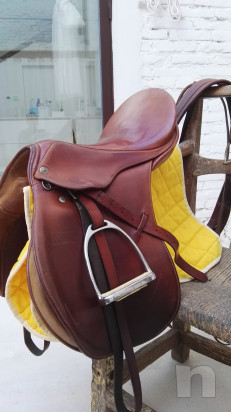 Sella per monta Inglese Hippos in cuoio anni 70/80 foto-31685