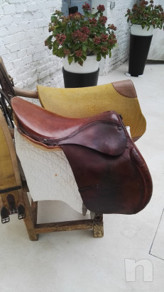 Sella per monta Inglese, in cuoio anni70 foto-16682