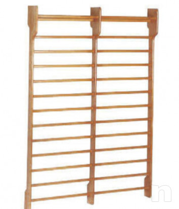 Spalliera svedese a 2 campate in faggio massello.  foto-17271