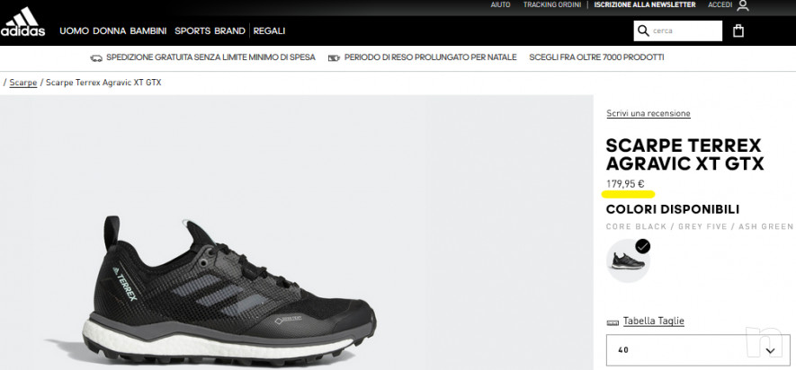 Scarpe ADIDAS Terrex Agravic NUMERO 38 NUOVISSIME foto-33060