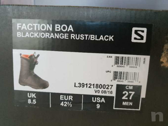 Scarponi Snowboard Salomon Faction Boa tg 42 2/3  foto-33320