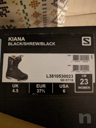 Scarponi per snowboard SALOMON modello KIANA per donna NUOVI foto-33903