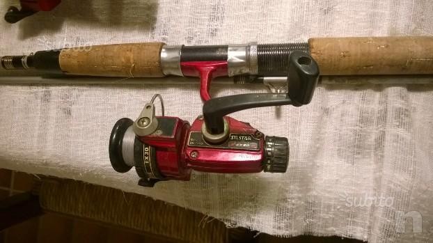 Set canne da pesca pescare canna mulinello TOP foto-3002