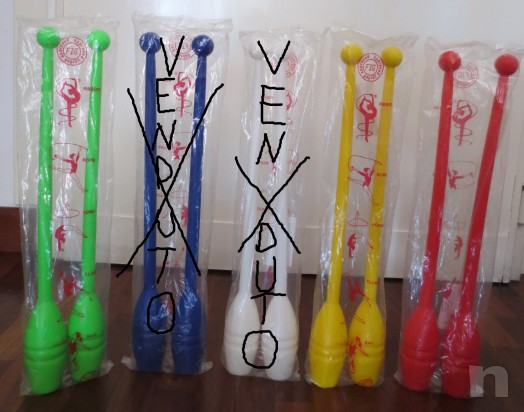 Clavette ginnastica ritmica cor sport nuove colori vari foto-1962