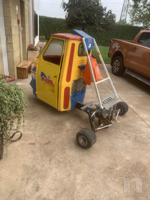 Vendo ape Piaggio con telaio da Go kart manca il motore ma avevo messo un 600cc a marce per il resto è completo di tutto foto-20265