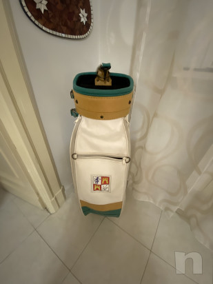 Sacco Golf Lion da collezione, vero cuoio è vera pelle, In perfette condizioni  più set mazze  foto-43134