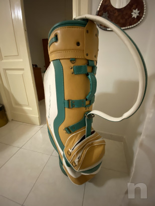 Sacco Golf Lion da collezione, vero cuoio è vera pelle, In perfette condizioni  più set mazze  foto-43133