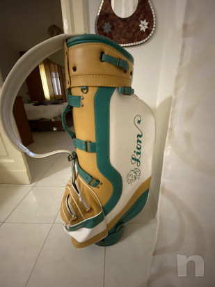 Sacco Golf Lion da collezione, vero cuoio è vera pelle, In perfette condizioni  più set mazze  foto-21945