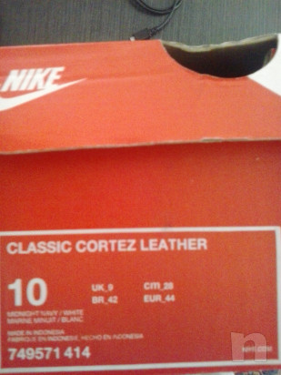 Nike Cortez originali mod. Classic Leather Midnight Navy/White  foto-44174