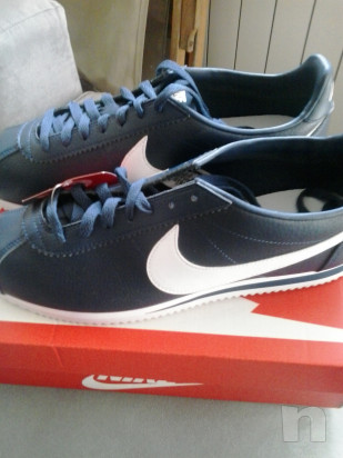 Nike Cortez originali mod. Classic Leather Midnight Navy/White  foto-22457