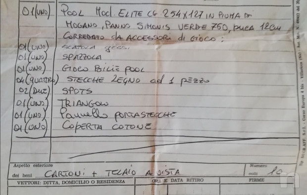 Tavolo da biliardo Longoni in mogano compreso di accessori foto-44753