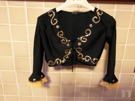 Body da pattinaggio artistico con bolerino tg. 4o foto-3952