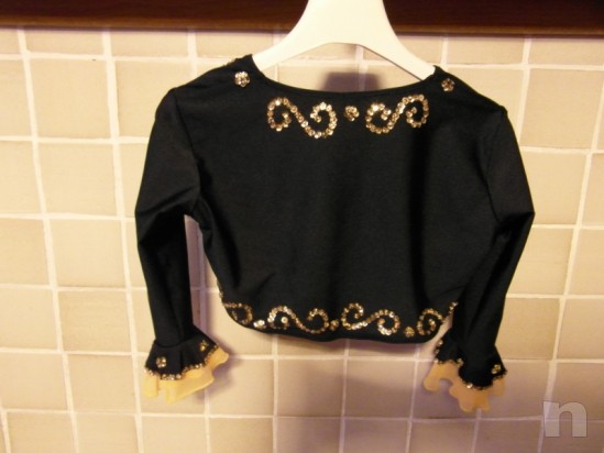 Body da pattinaggio artistico con bolerino tg. 4o foto-3950