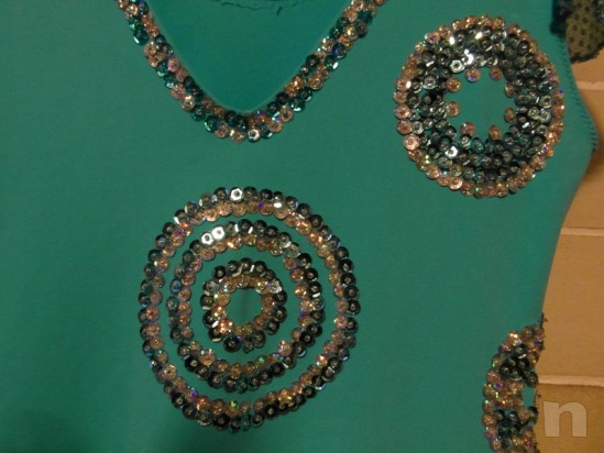 Body turchese da pattinaggio tg. 6-7 anni foto-3964