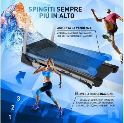 Tapis Roulant elettrico motorizzato KOOLOOK ,2.0 HP, con MP3, ripiegabile foto-47998