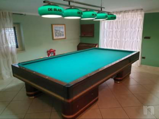 VENDO BILIARDO INTERNAZIONALE 5 BIRILLI DE BLASI "CARLO CIFALÀ"   ACCESSORI (STECCHIERA, SEGNAPUNTI ELETTRONICO E MANUALE, LAMPADE) foto-24215