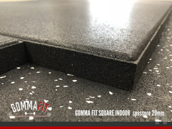 Mattonella antitrauma palestra pavimento gomma fit foto-24764