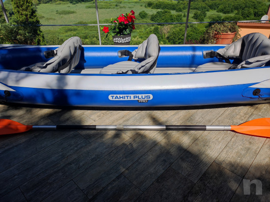 Kayak Sevylor Tahiti Plus Pro, come nuovo, completo di 2 pagaie e pompa a pedale per gonfiaggio. foto-51523