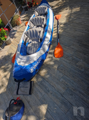 Kayak Sevylor Tahiti Plus Pro, come nuovo, completo di 2 pagaie e pompa a pedale per gonfiaggio. foto-51521