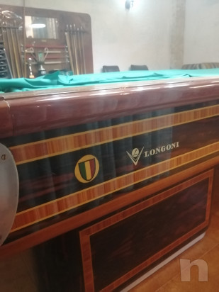 Biliardo LONGONI a 6 buche vendo con stecchiera ,lampadario e accessori stecche palle per inutilizzo foto-26357