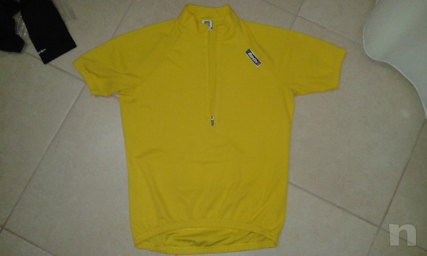 maglia ciclismo santini a mezze maniche colore giallo foto-2795