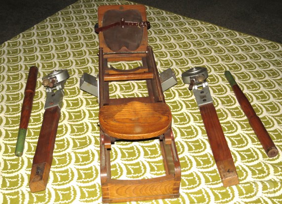 Vogatore d'epoca in legno massello foto-4889